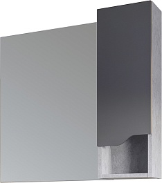 Stella Polare Зеркальный шкаф Абигель 80 темно-серый/цемент – фотография-1